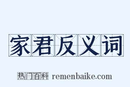 家君反义词是什么意思的图片